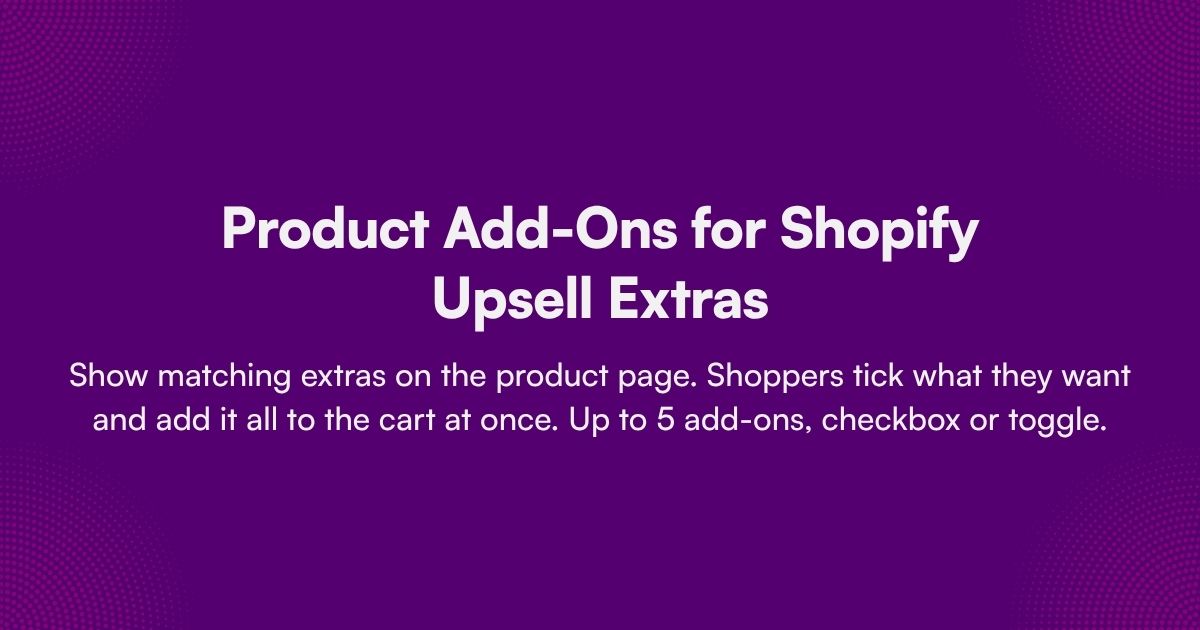 Product Add-Ons - Özellik Görseli
